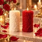 Rose Pillar Candle