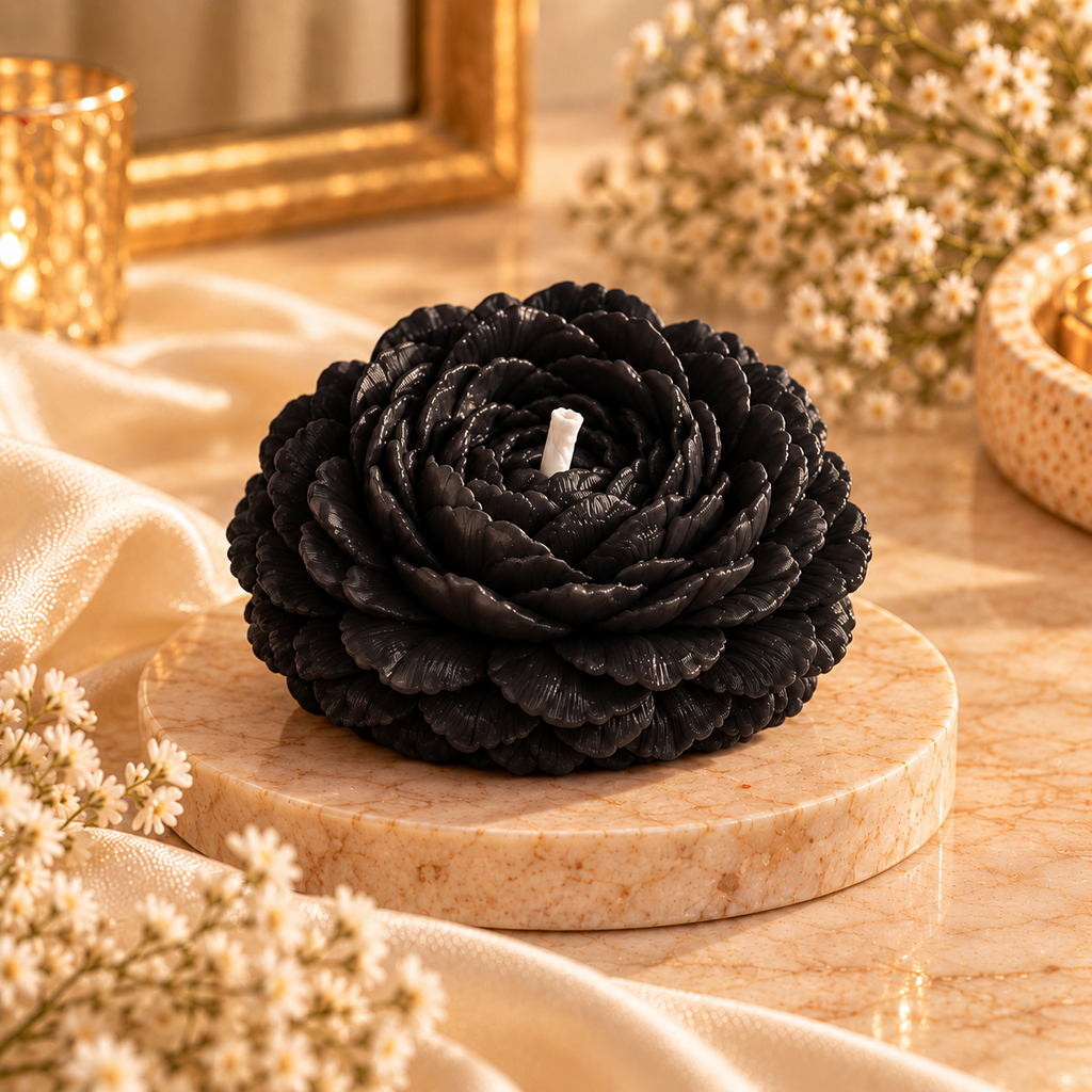 Peony Flower Candle