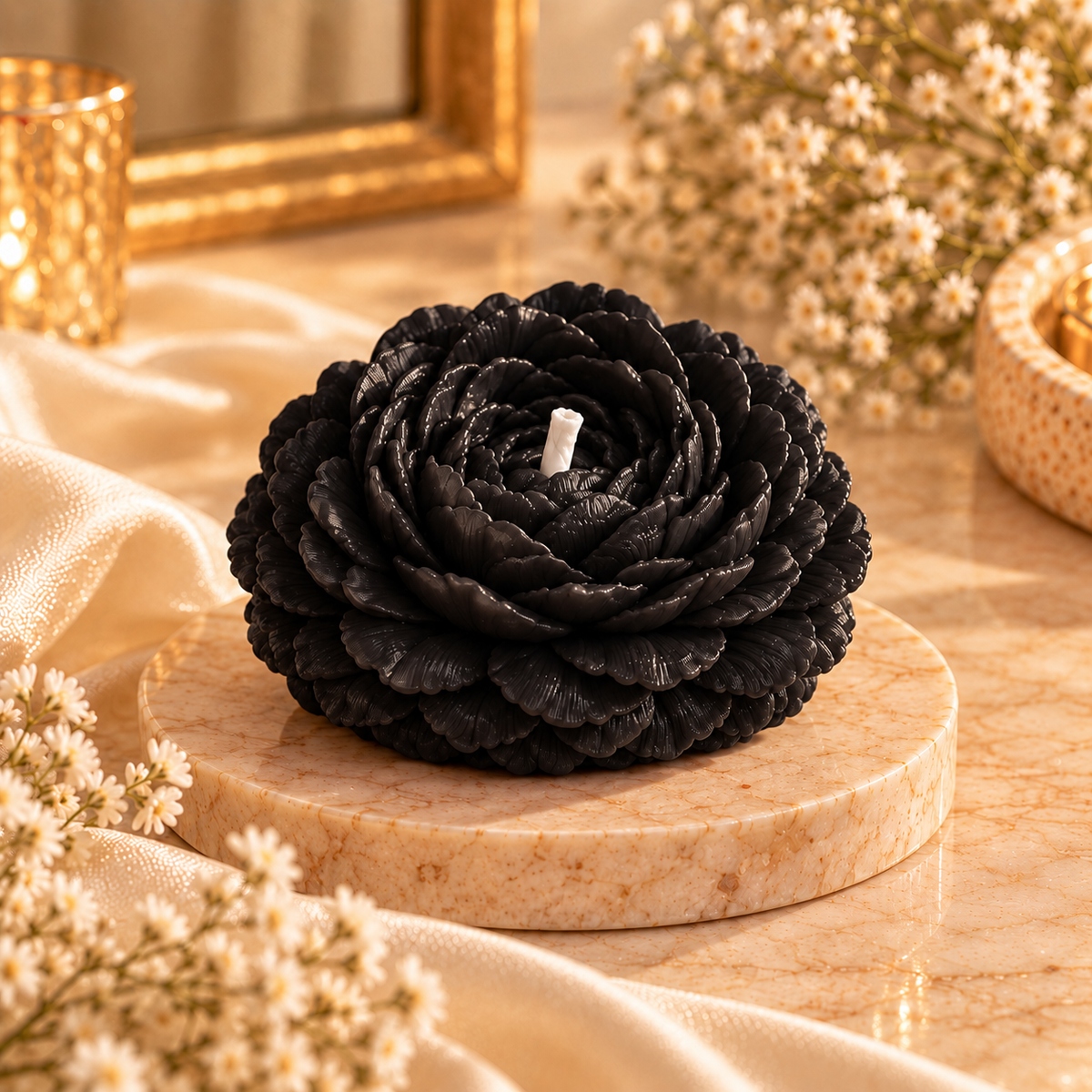 Peony Flower Candle