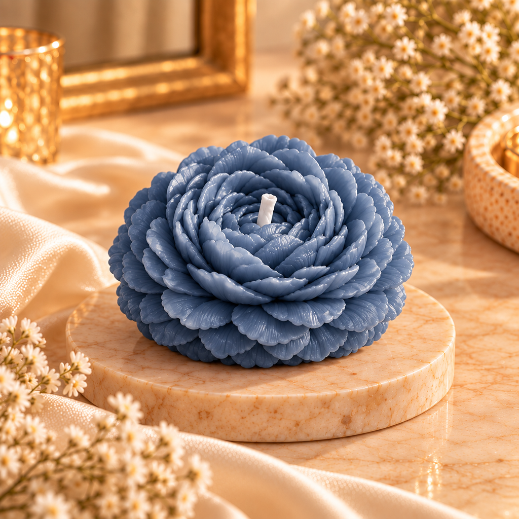 Peony Flower Candle