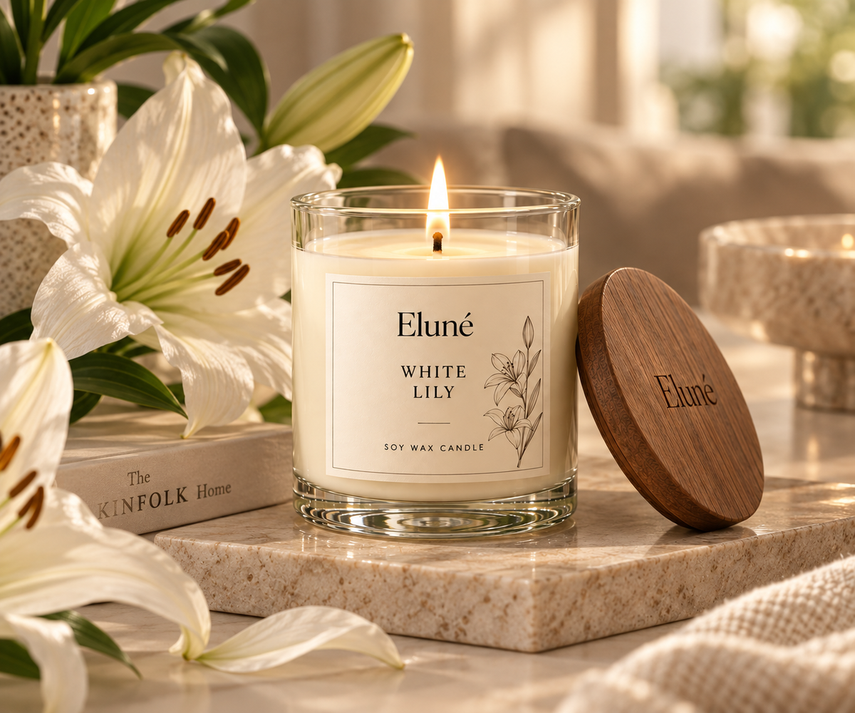 White Lily Scented Candle