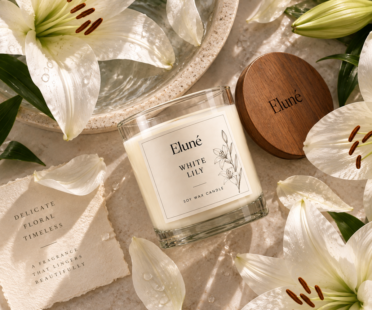 White Lily Scented Candle