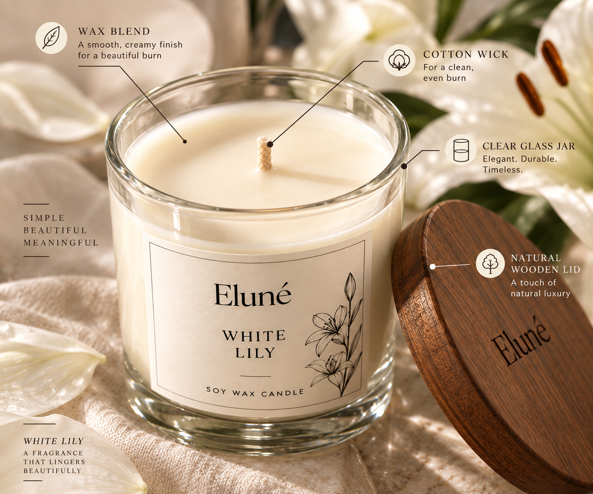White Lily Scented Candle