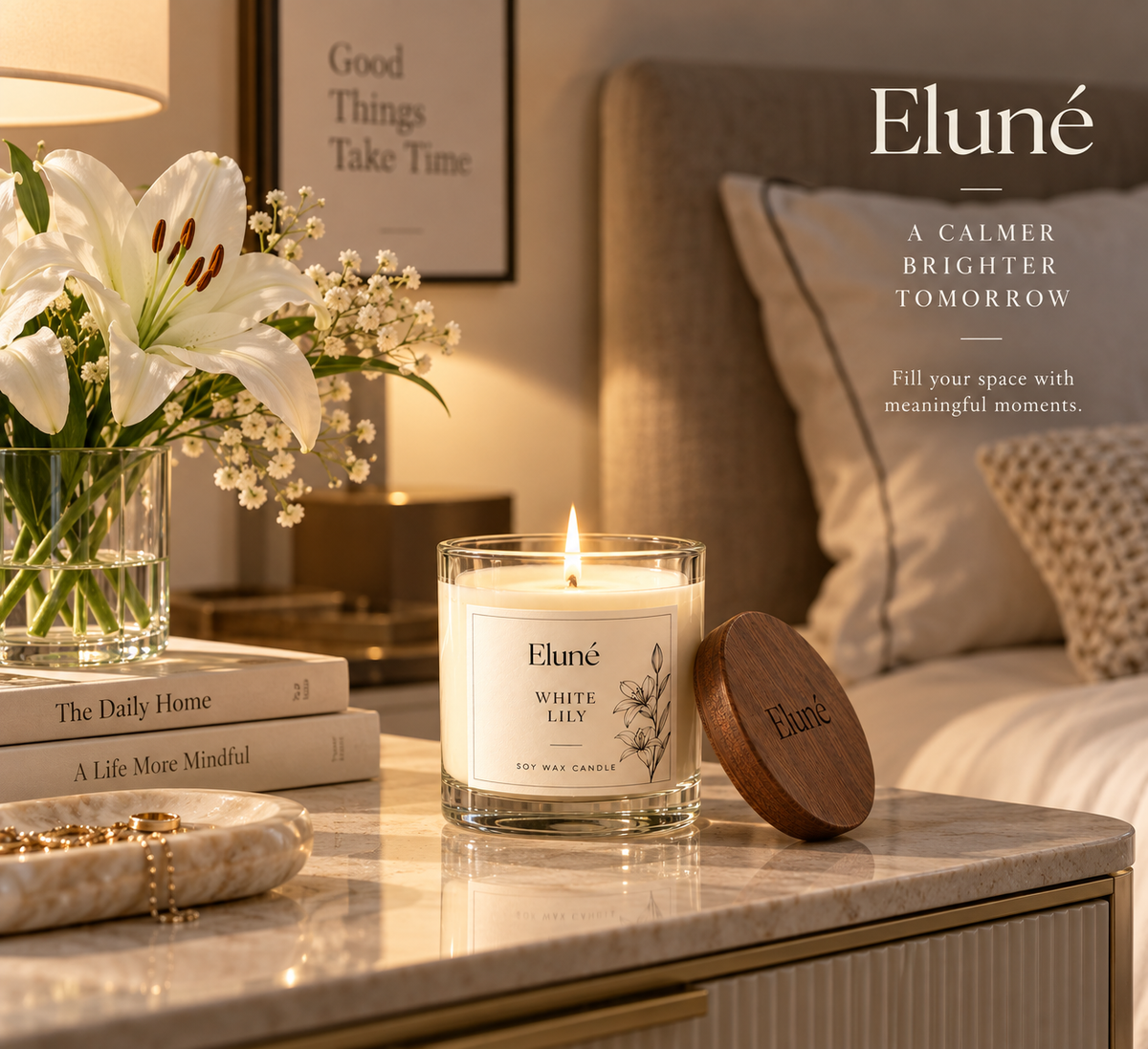 White Lily Scented Candle