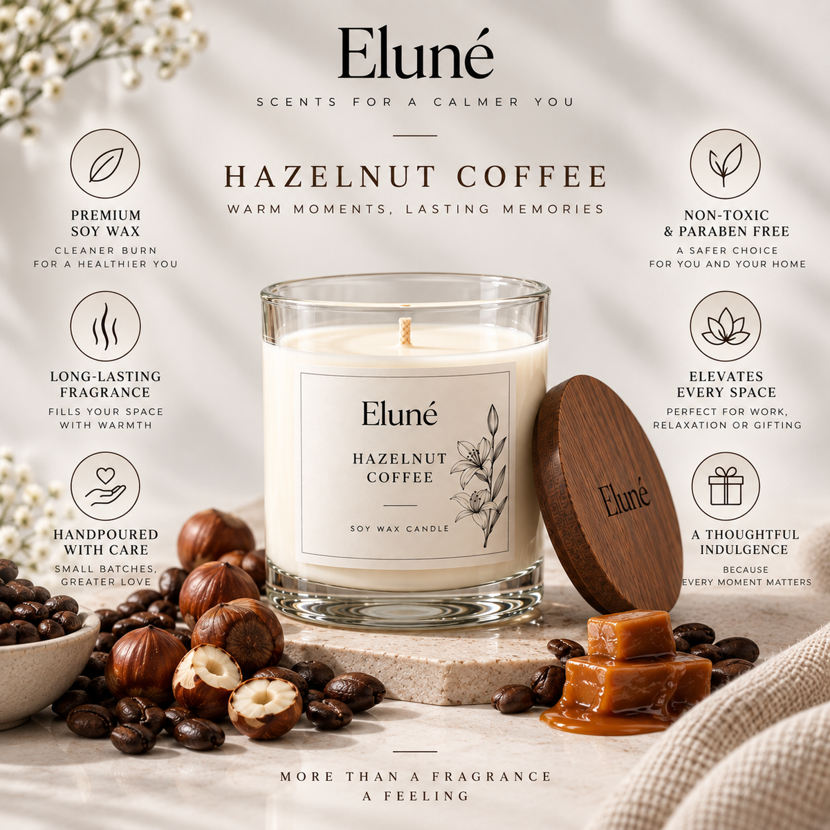 Hazelnut Coffee Scented Candle