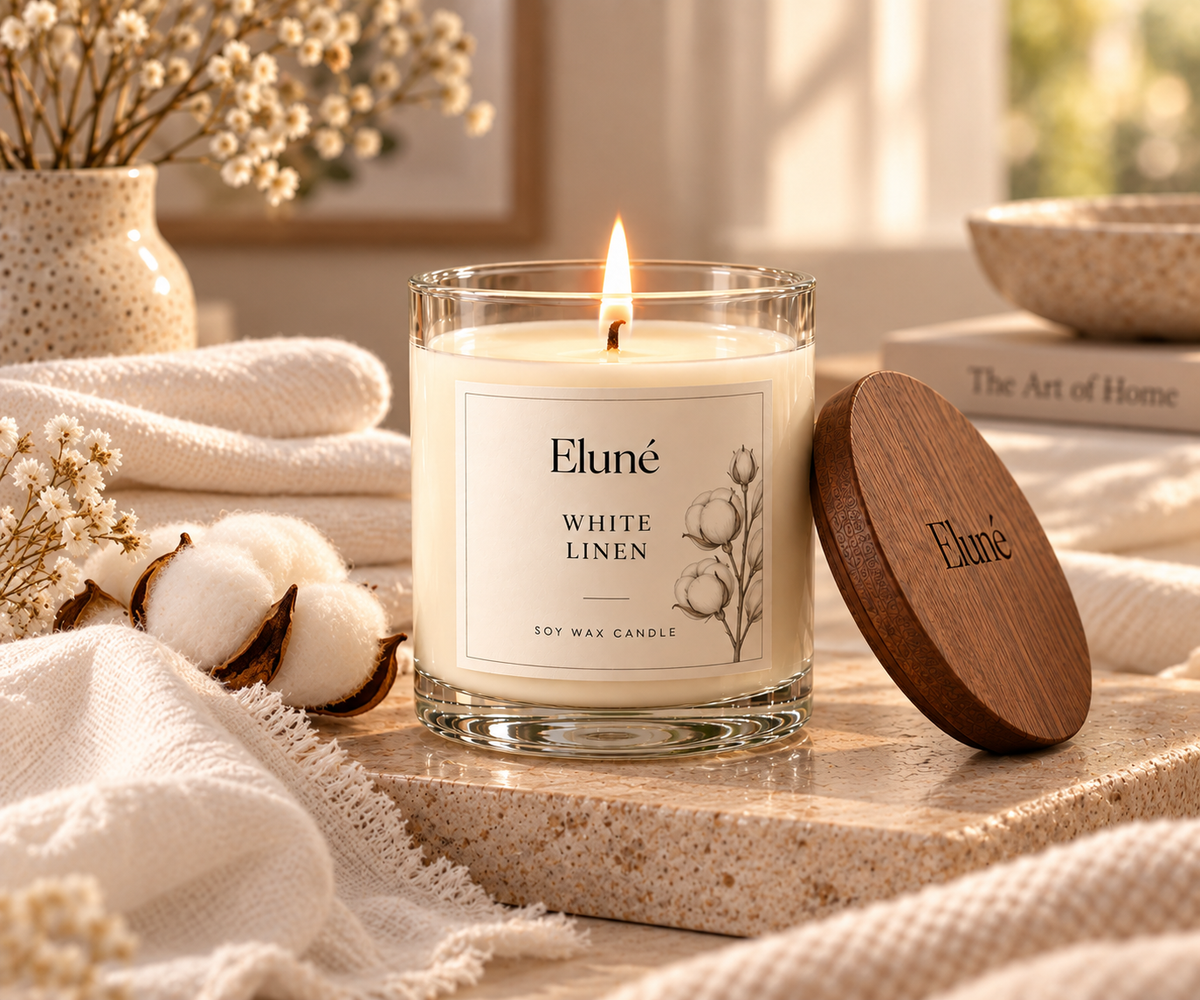 White Linen Scented Candle