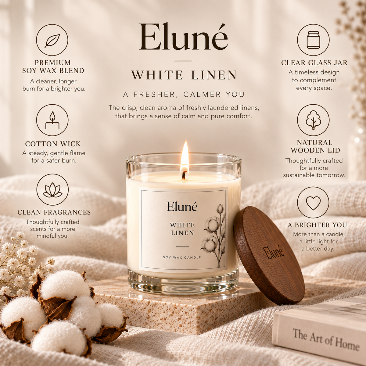 White Linen Scented Candle