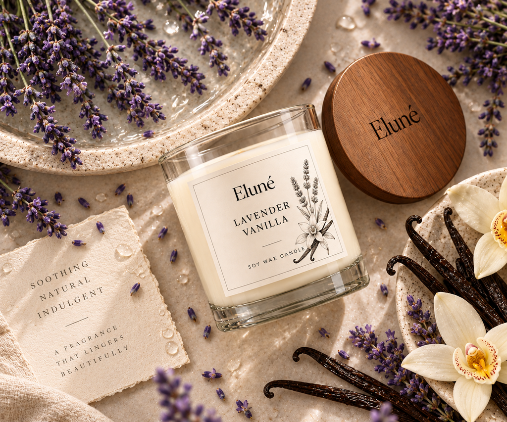 Lavender Vanilla Scented Candle