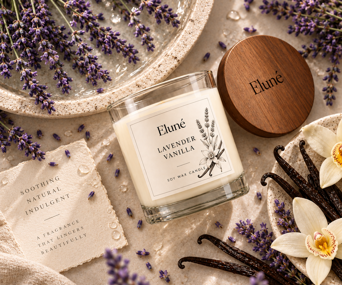Lavender Vanilla Scented Candle