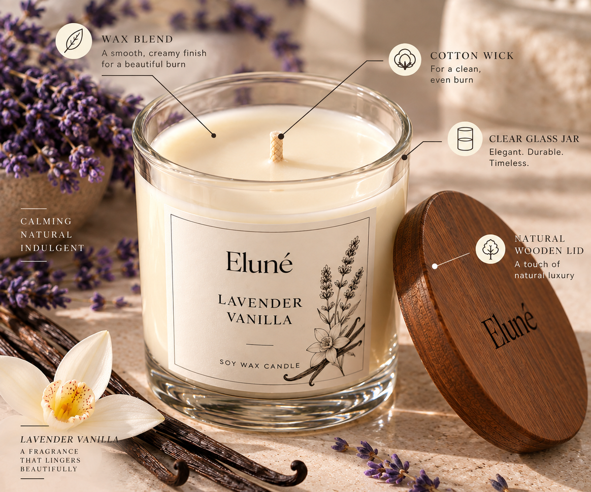 Lavender Vanilla Scented Candle