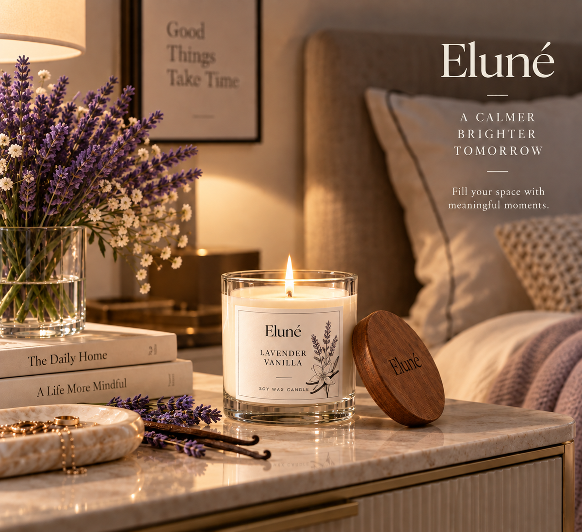 Lavender Vanilla Scented Candle