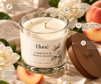 Gardenia & White Peach Scented Candle