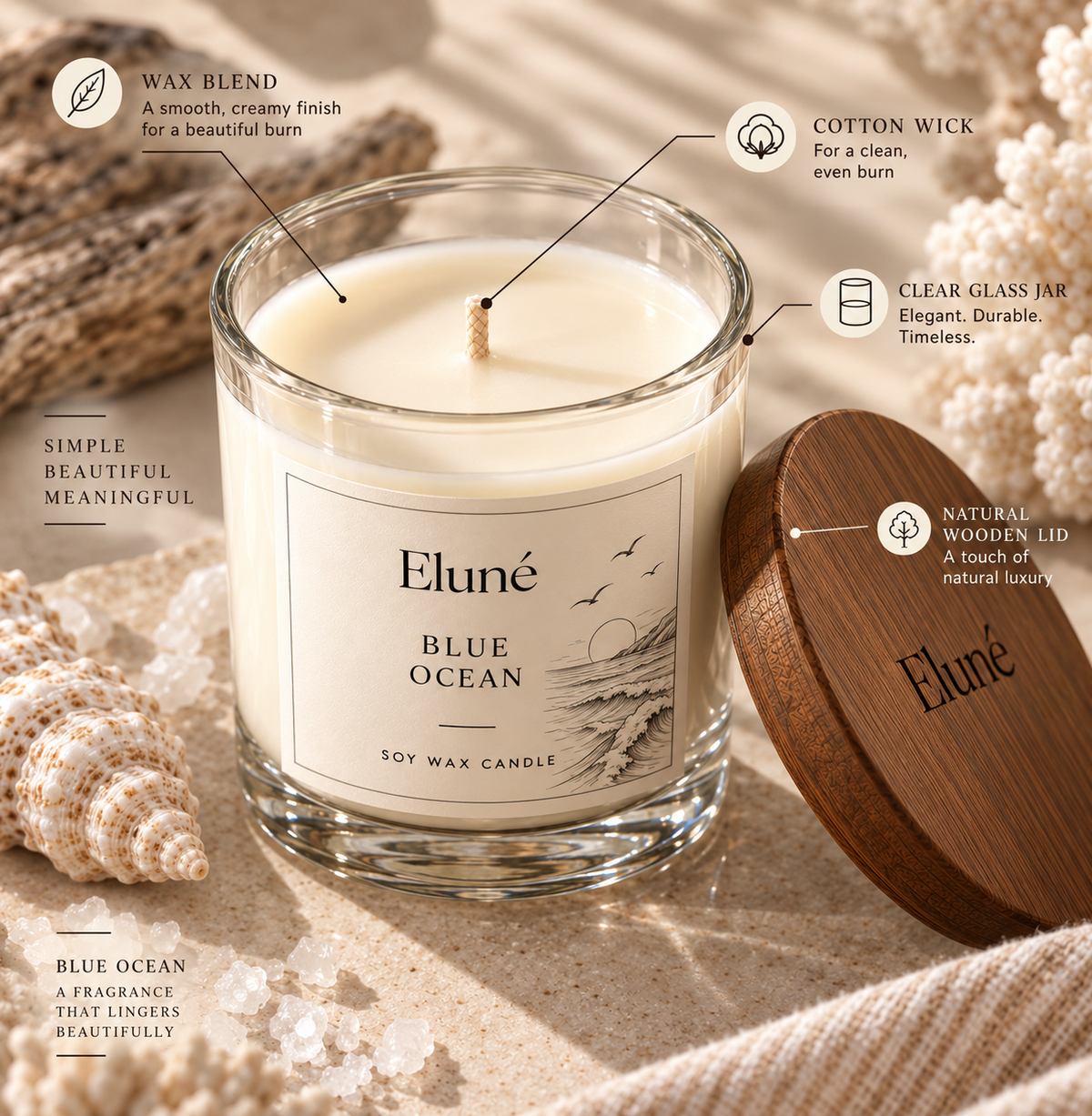 Blue Ocean Scented Candle