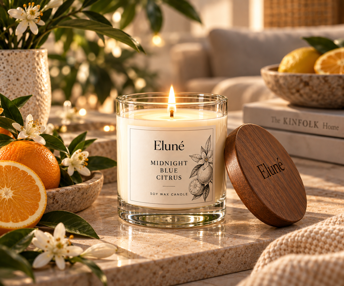 Midnight Blue Citrus Scented Candle