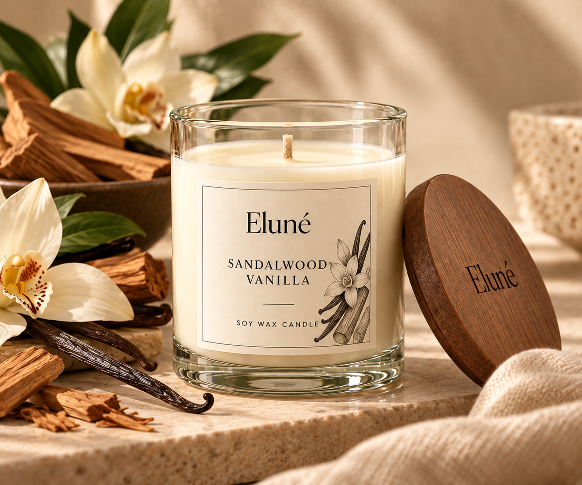 Sandalwood Vanilla Scented Candle