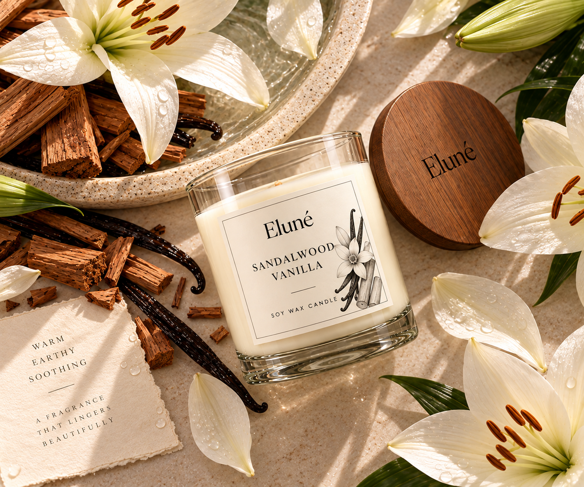 Sandalwood Vanilla Scented Candle