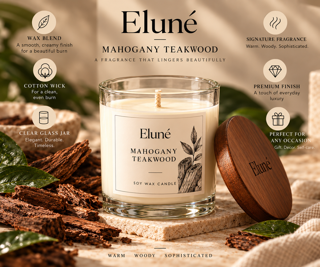 Mahogany Teakwood Scented Candle