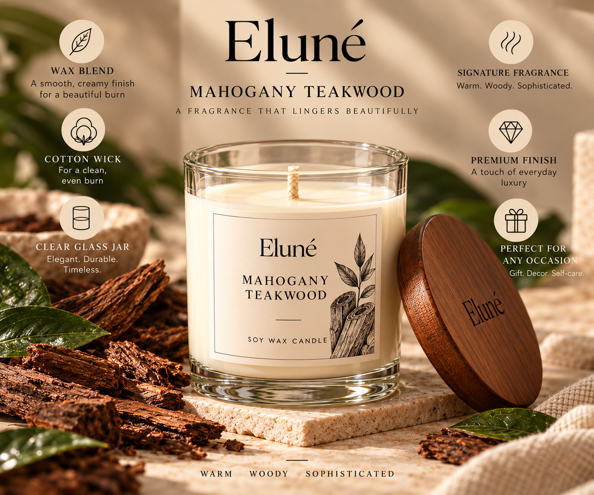 Mahogany Teakwood Scented Candle