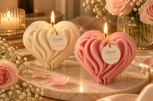 Amour Sculptural Heart Candle