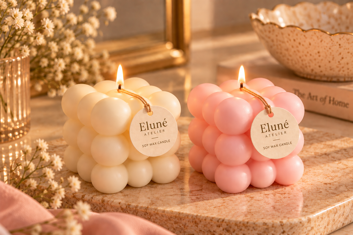 Large Bubble Candle