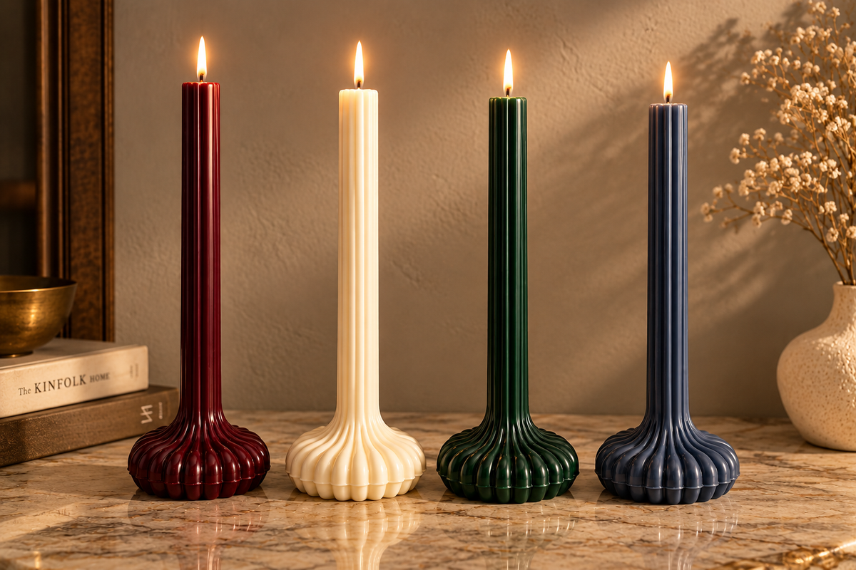 Fluted Pedestal Candle