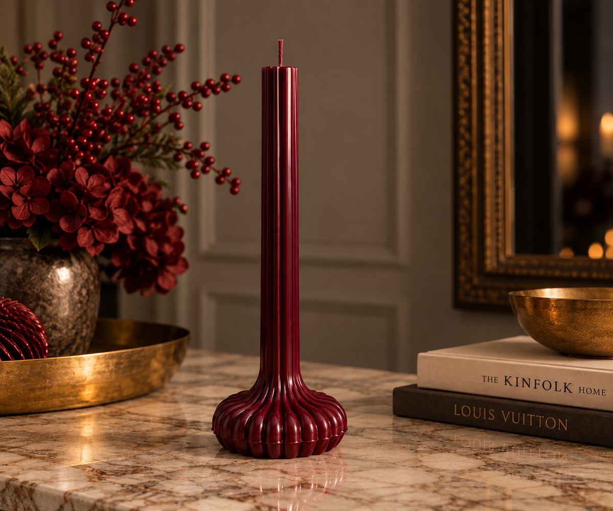 Fluted Pedestal Candle