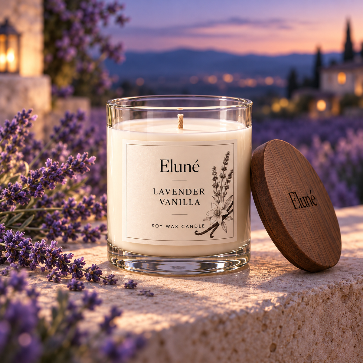 Lavender Vanilla Scented Candle