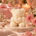 Teddy Heart Candle
