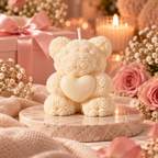 Teddy Heart Candle