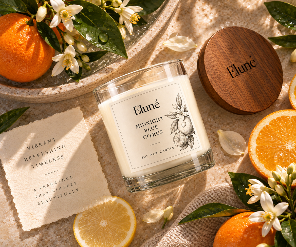 Midnight Blue Citrus Scented Candle