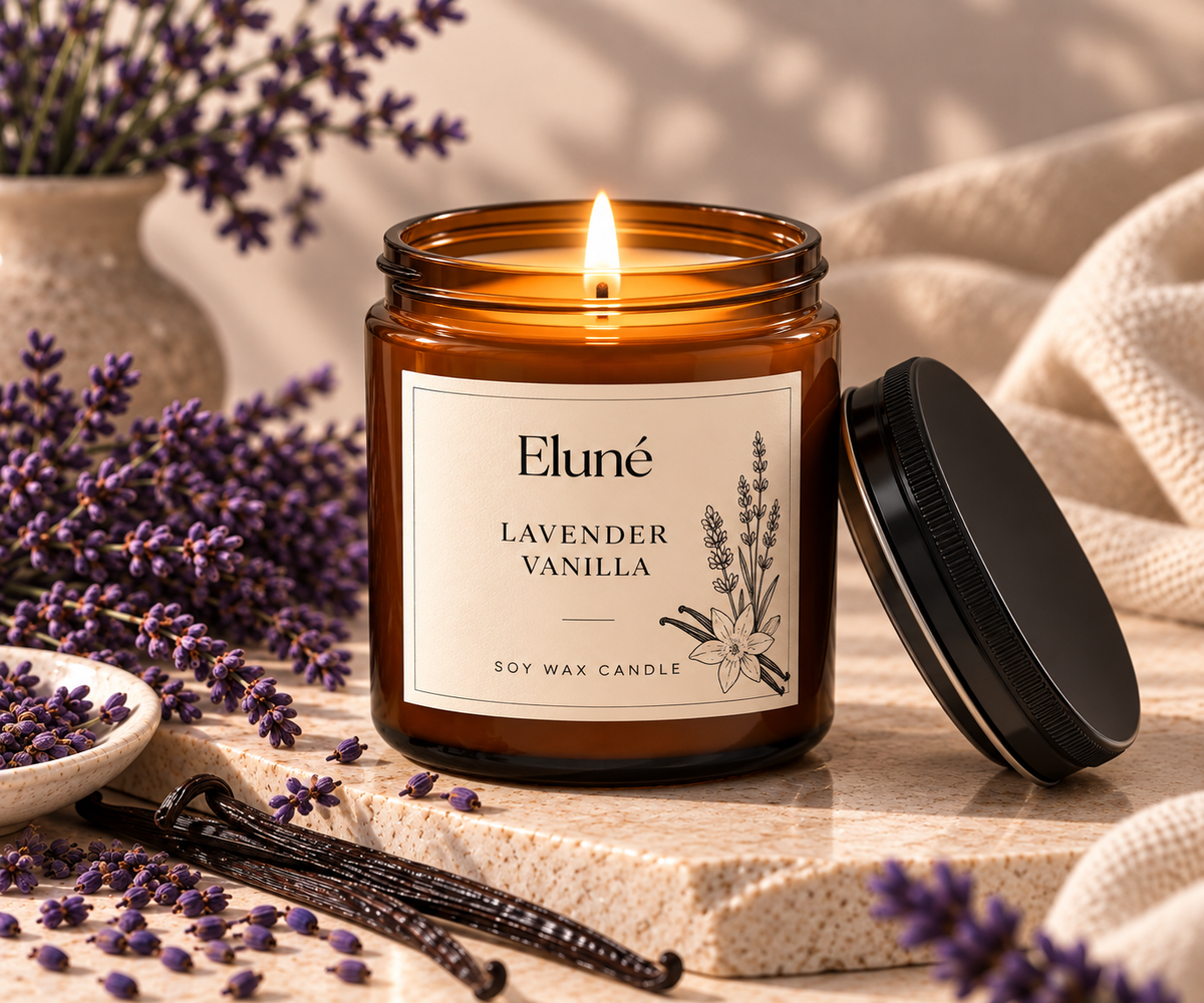 Lavender Vanilla Scented Candle